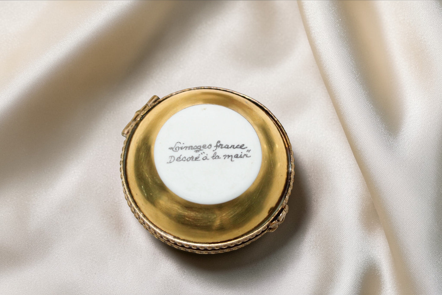 RARE Limoges France Hand-Painted Porcelain Trinket Box | Signed Collectible Piece