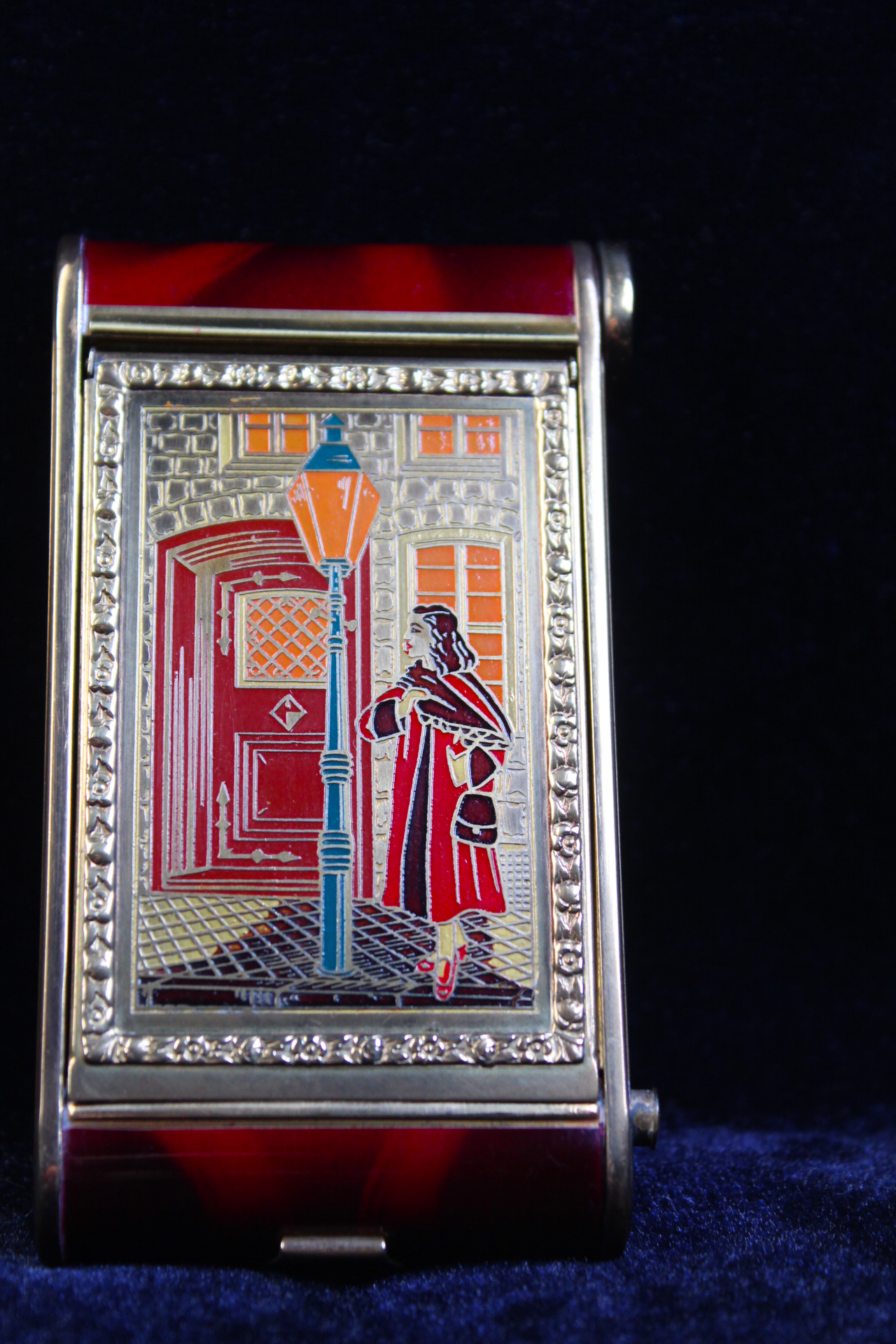 Rare 1940s German Novelty Camera Power Compact & Tortoiseshell Cigarette Holder Set