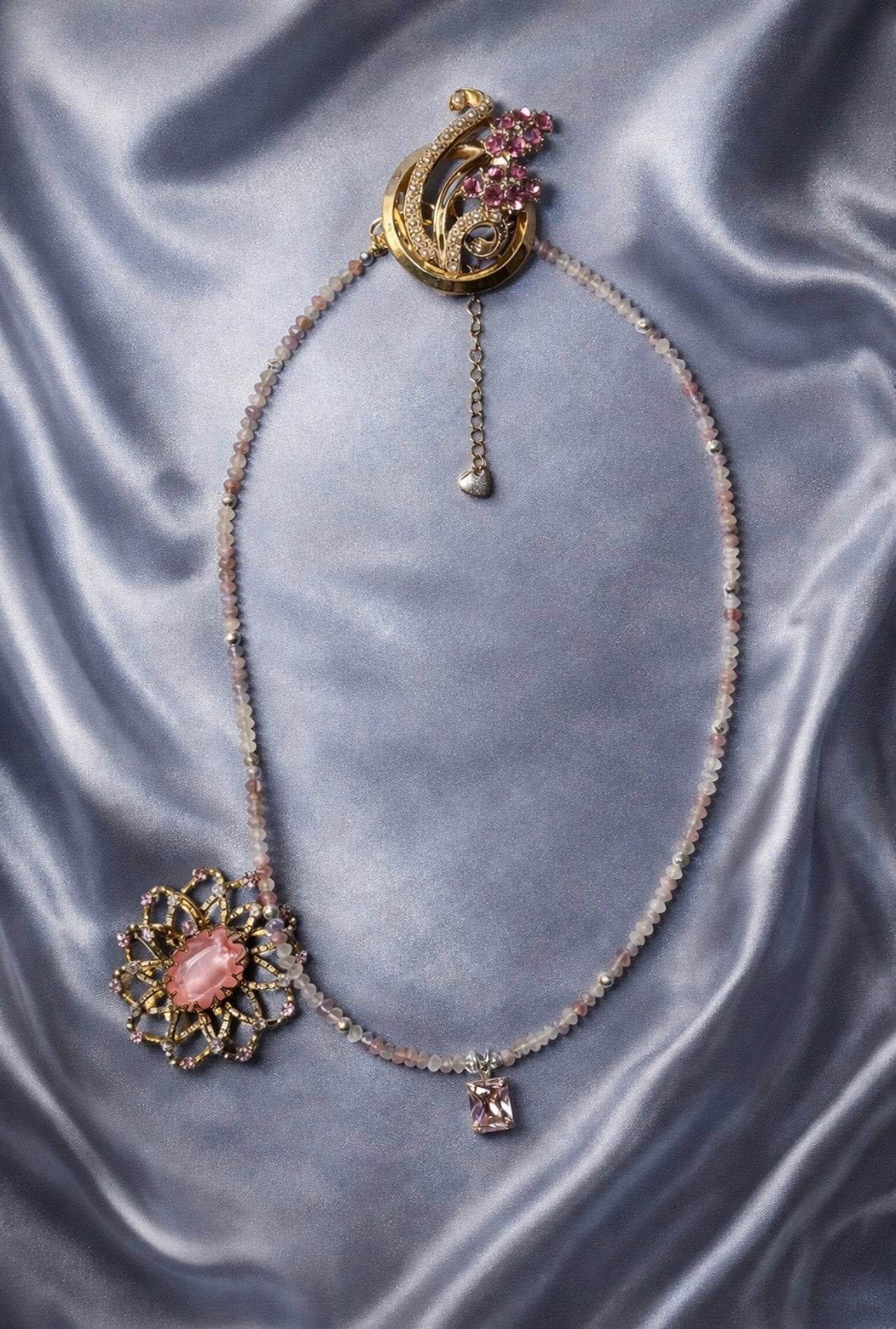 Rose of the First Quarter pink tourmaline necklace