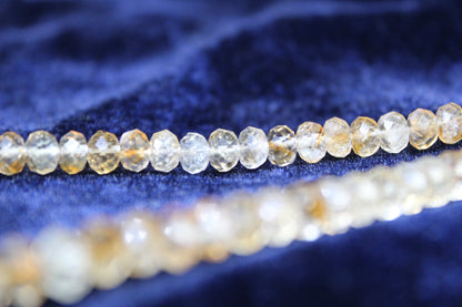 Citrine Gold Cross pendant necklace with fresh water Pearls