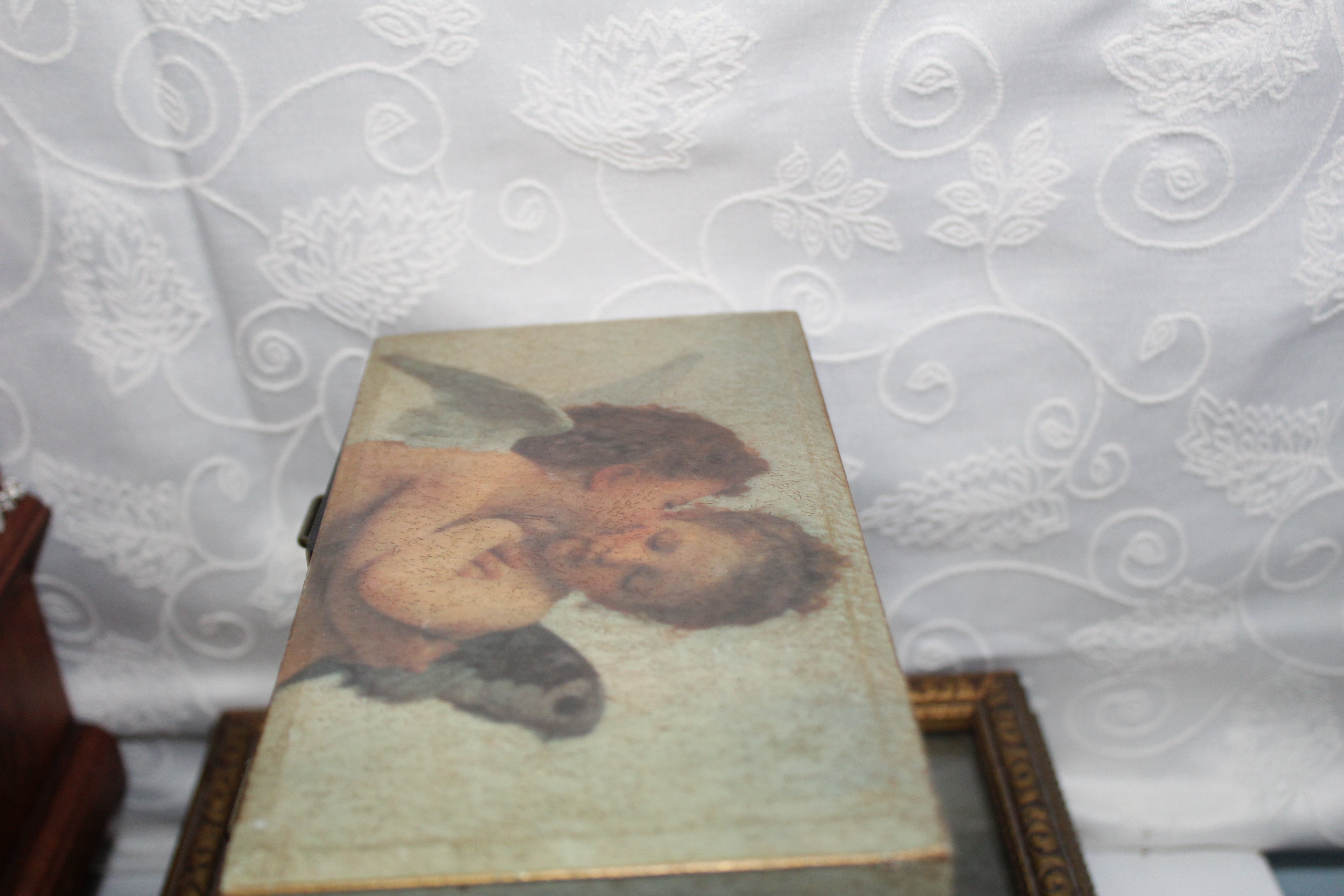 Vintage Cherub Drawer Chest | Romantic Angel Keepsake Storage Cabinet
