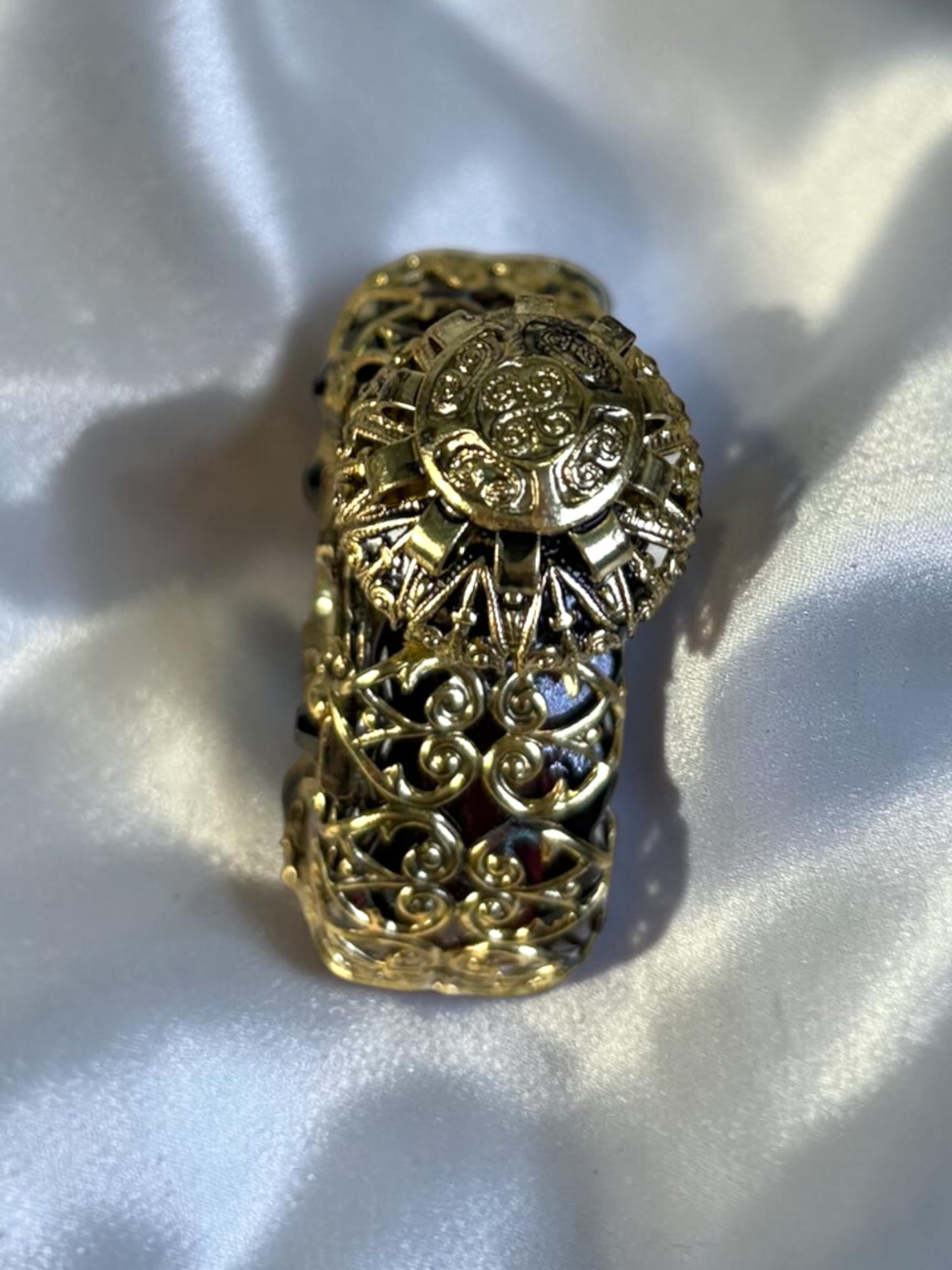 Rare Vintage Mini Filigree Perfume Bottle Czech c. 1930s–1940s