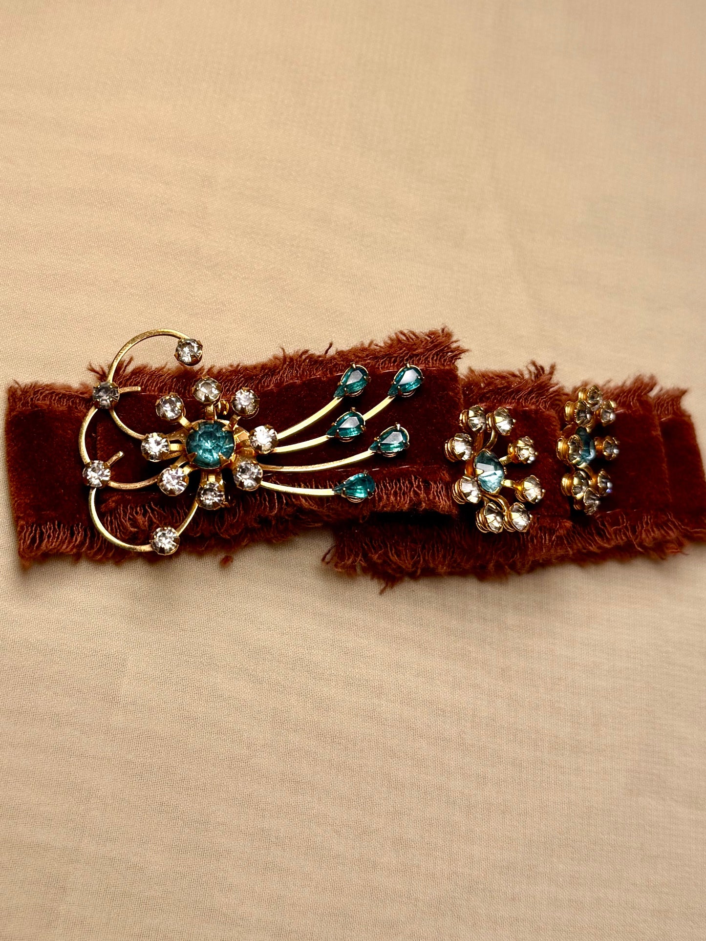 1950’s Starburst Brooch & Earring Set