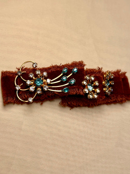1950’s Starburst Brooch & Earring Set
