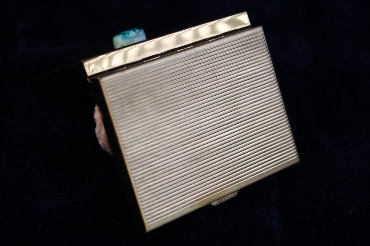 Vintage 1930s Fifth Avenue Powder Compact Scarab – Unused Art Deco Style Vanity Compact