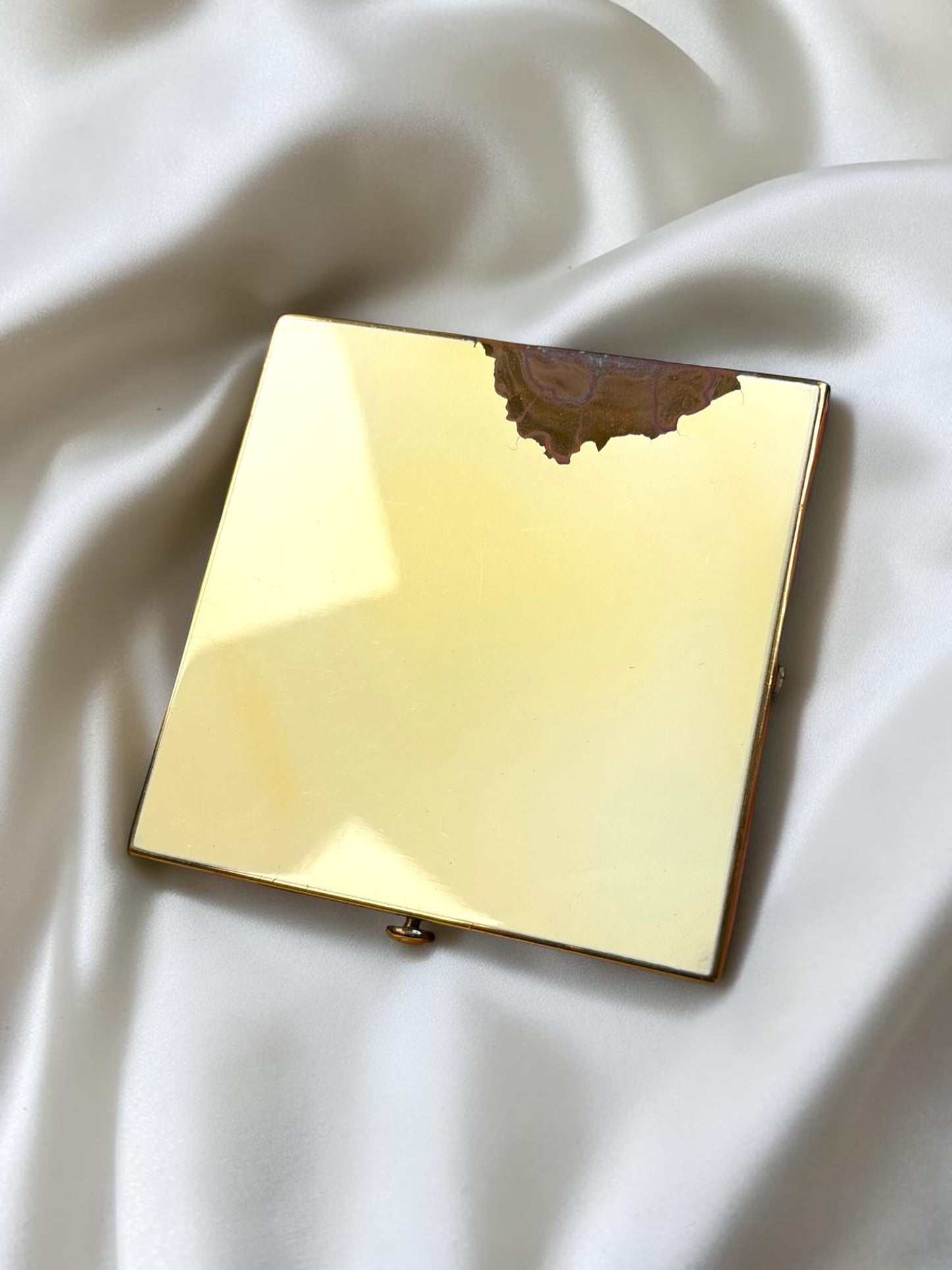 Vintage Wadsworth Bird Powder Compact | 1940s–1950s Gold Tone Vanity Compact