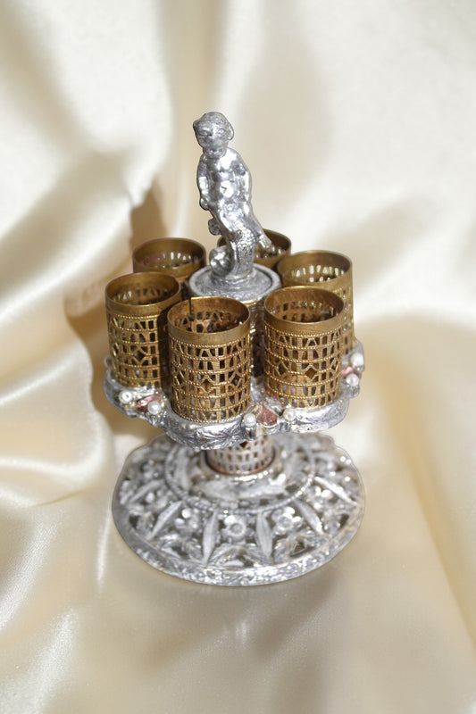 1930s Cherub Lipstick Holder Restored Vintage Vanity Decor