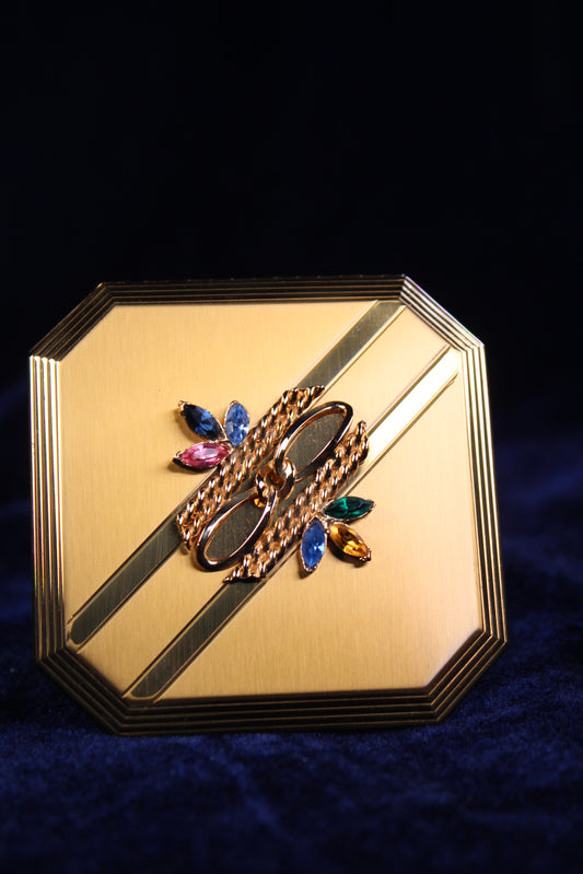 1950s Volupte Compact – New Old Stock in Box, Unused with Original Ad Insert