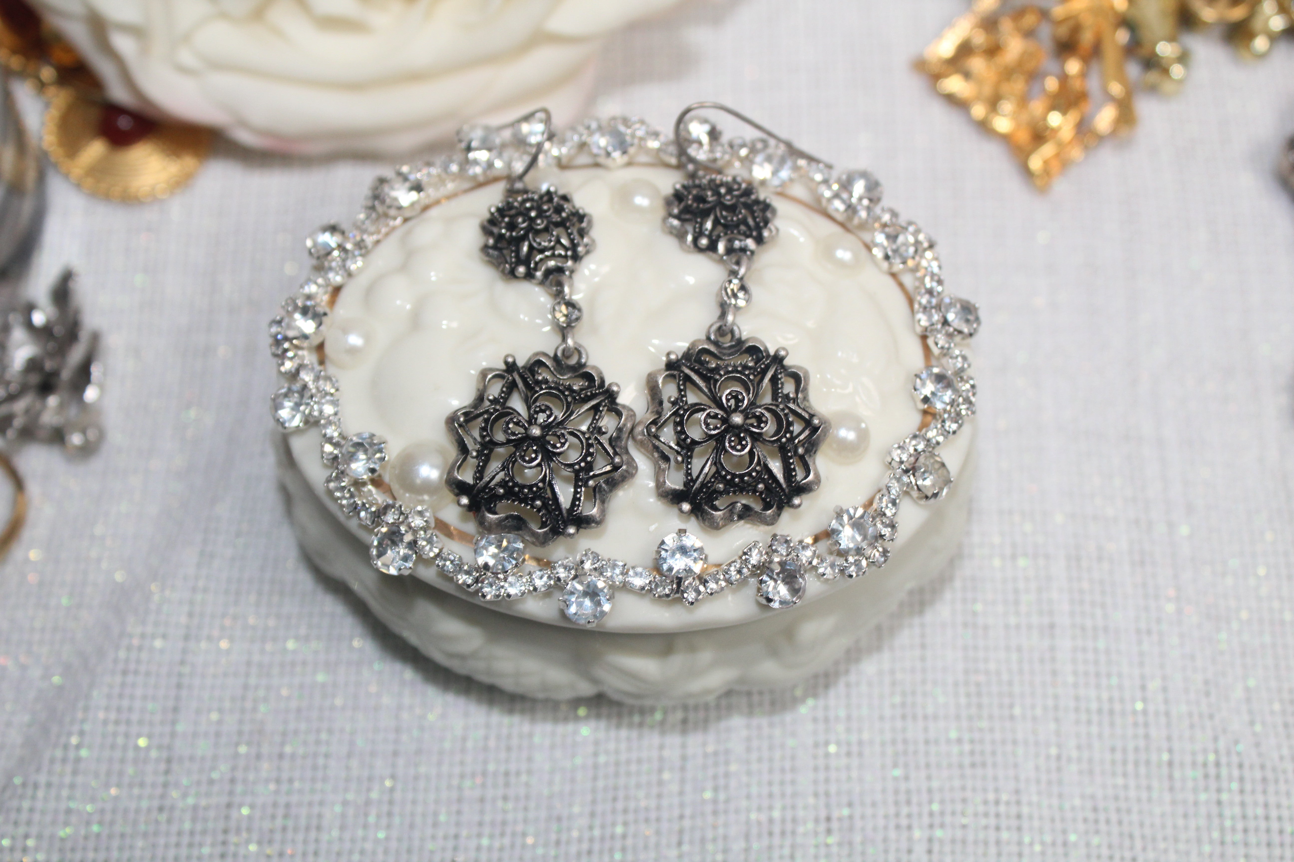 Dracula’s Muse Gothic Filigree Earrings