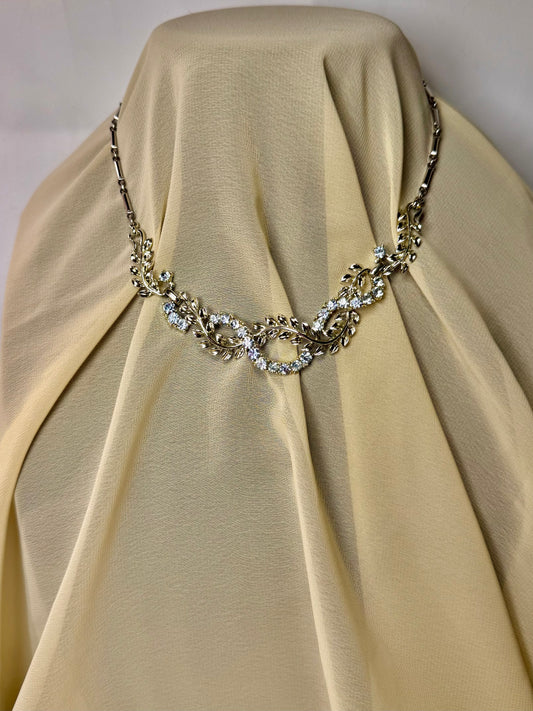 1940s Blue feathered Radiance Necklace