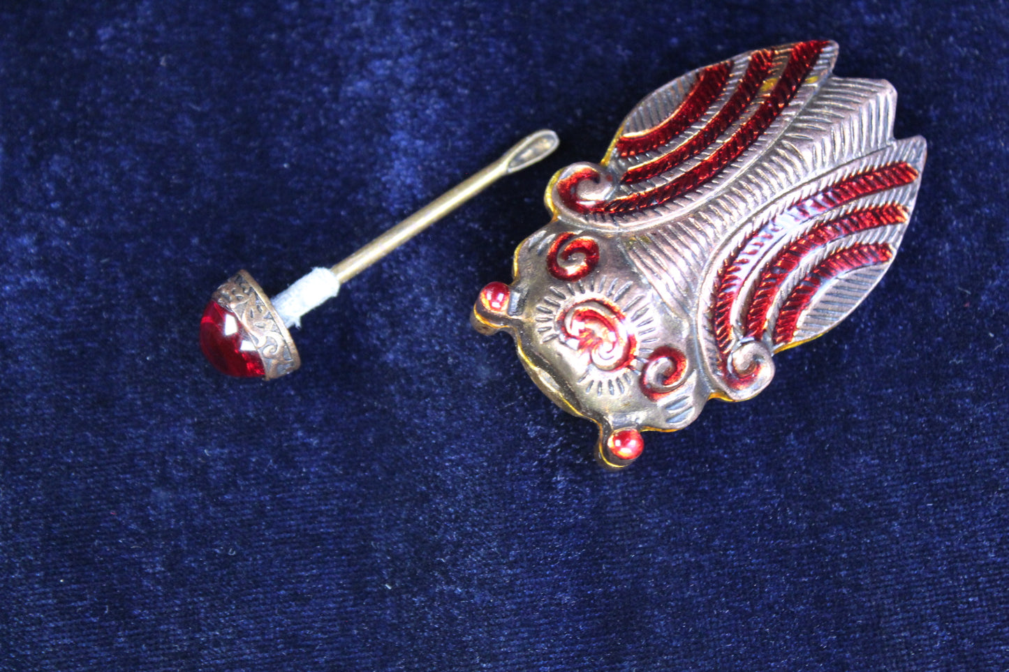 1960s Chinese Beetle-Form Snuff Bottle with Red Enamel Accents