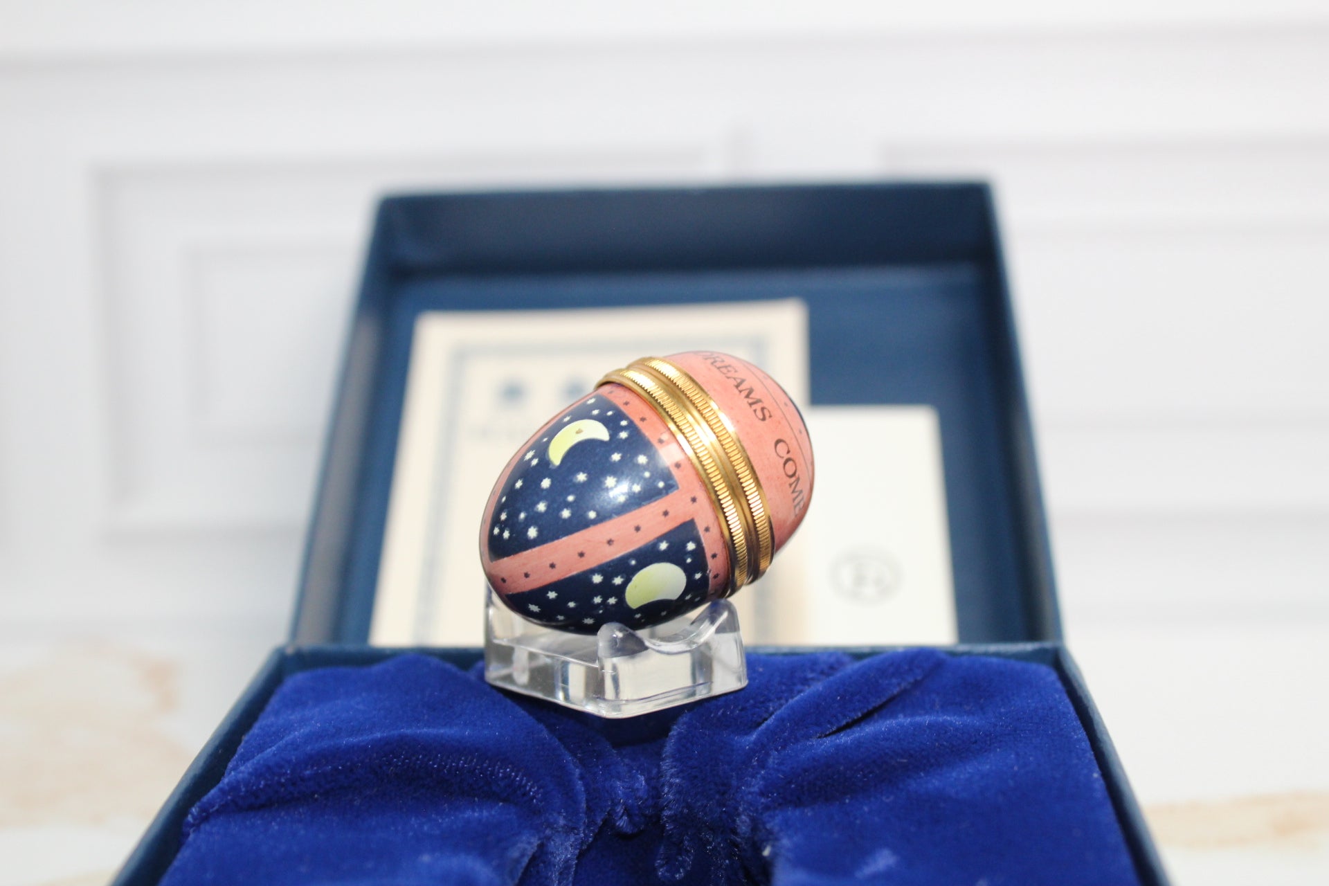 May all your dreams come true Halcyon Days egg trinket￼