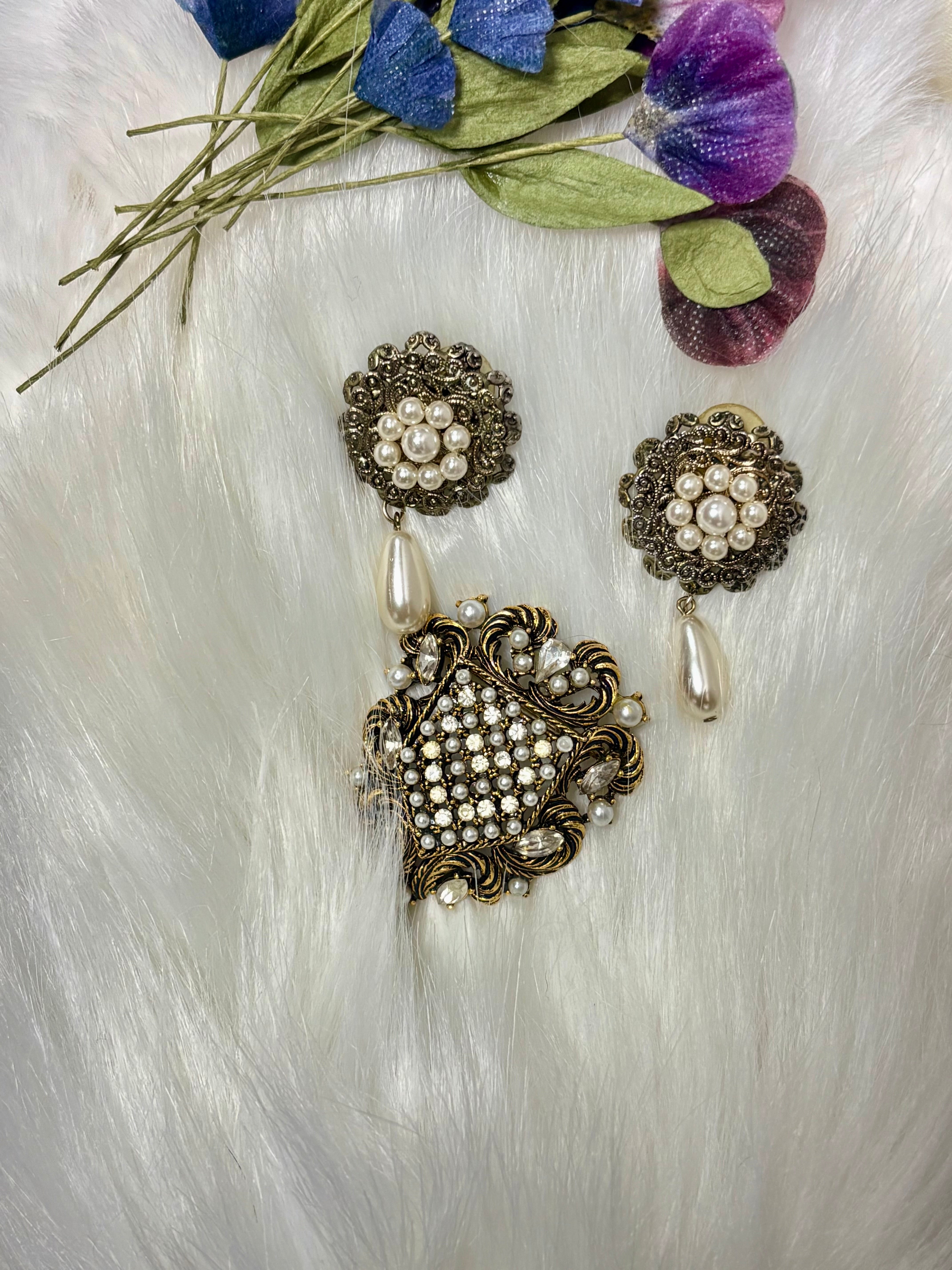 1940’s signed brooch set