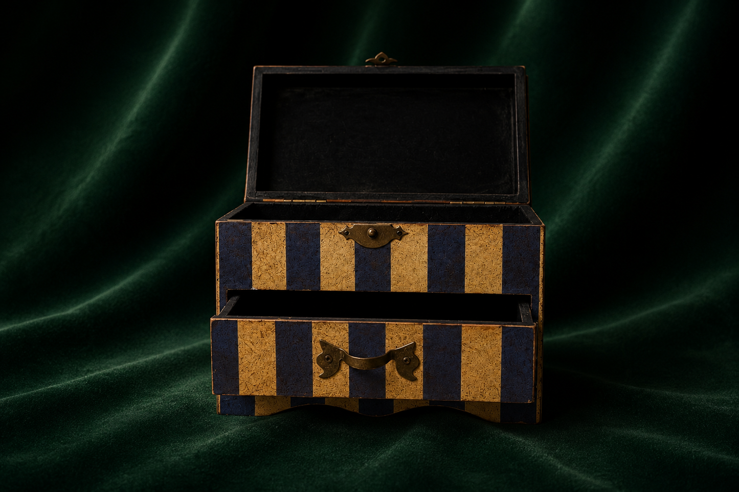 Vintage circus bear jewelry chest