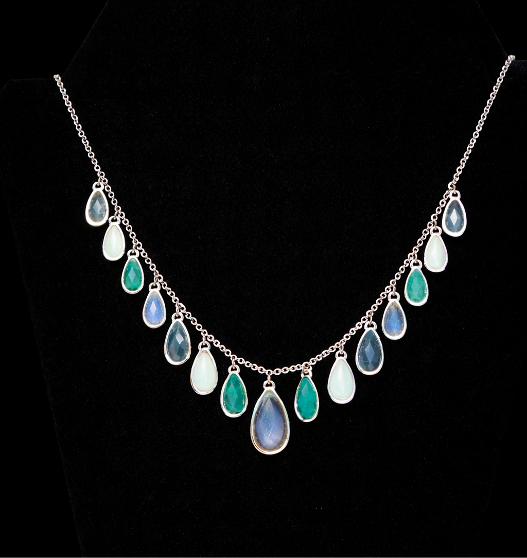Blue Tears Gemstone like Necklace