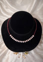 Selenic Red garnet & rose quartz necklace