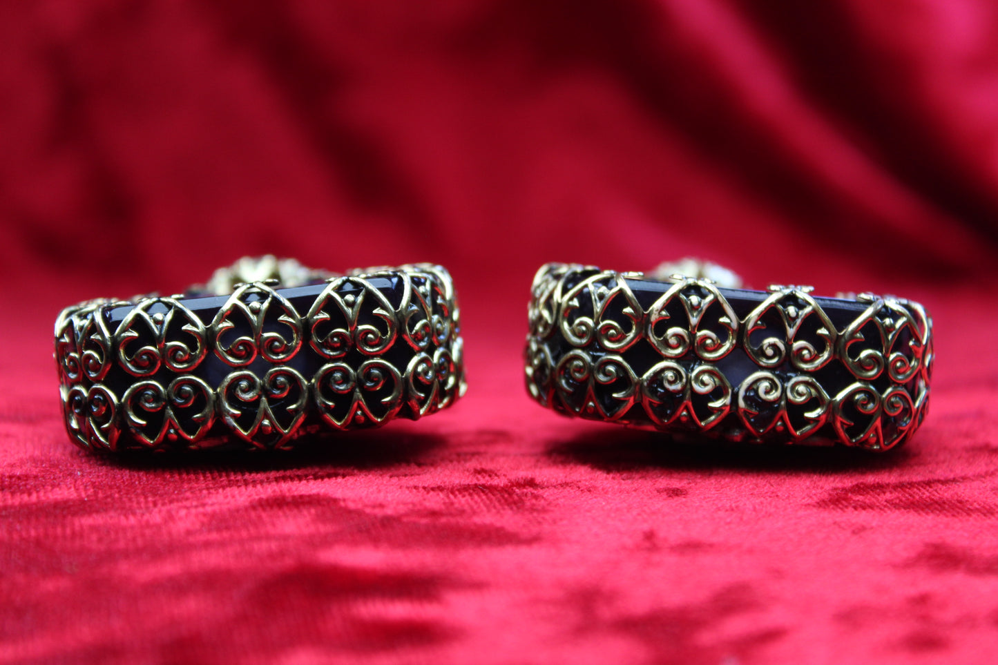 Rare Matched Set of Vintage Filigree Perfume Bottles Czech c. 1930s–1940s