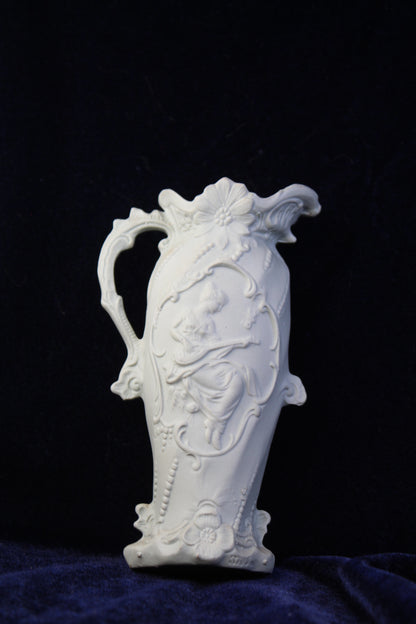 Rare Sage Green Jasperware-Style Art Deco Vase