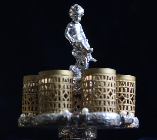 1930s Cherub Lipstick Holder Restored Vintage Vanity Decor