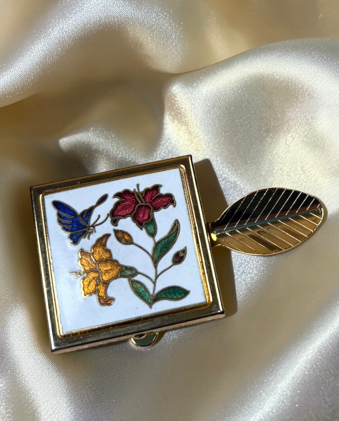 Vintage Cloisonné Mini Portable Ashtray
