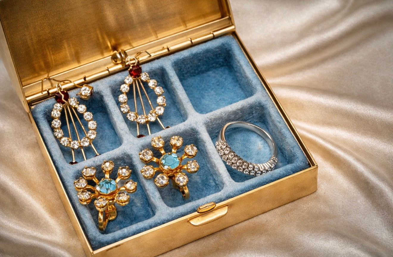 Cherub jewelry holder/ cigarette compact