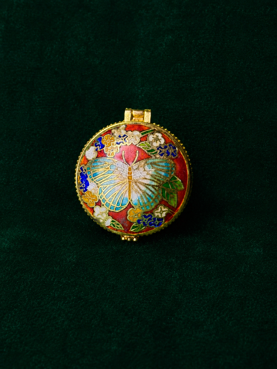 Fire & Sky Cloisonné Butterfly Keepsake trinket