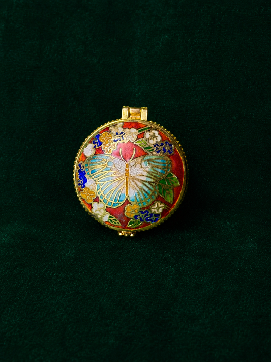 Fire & Sky Cloisonné Butterfly Keepsake trinket