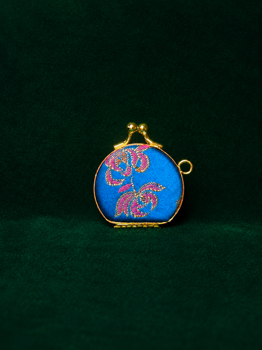Blossom moiré Coin-Purse Mirror