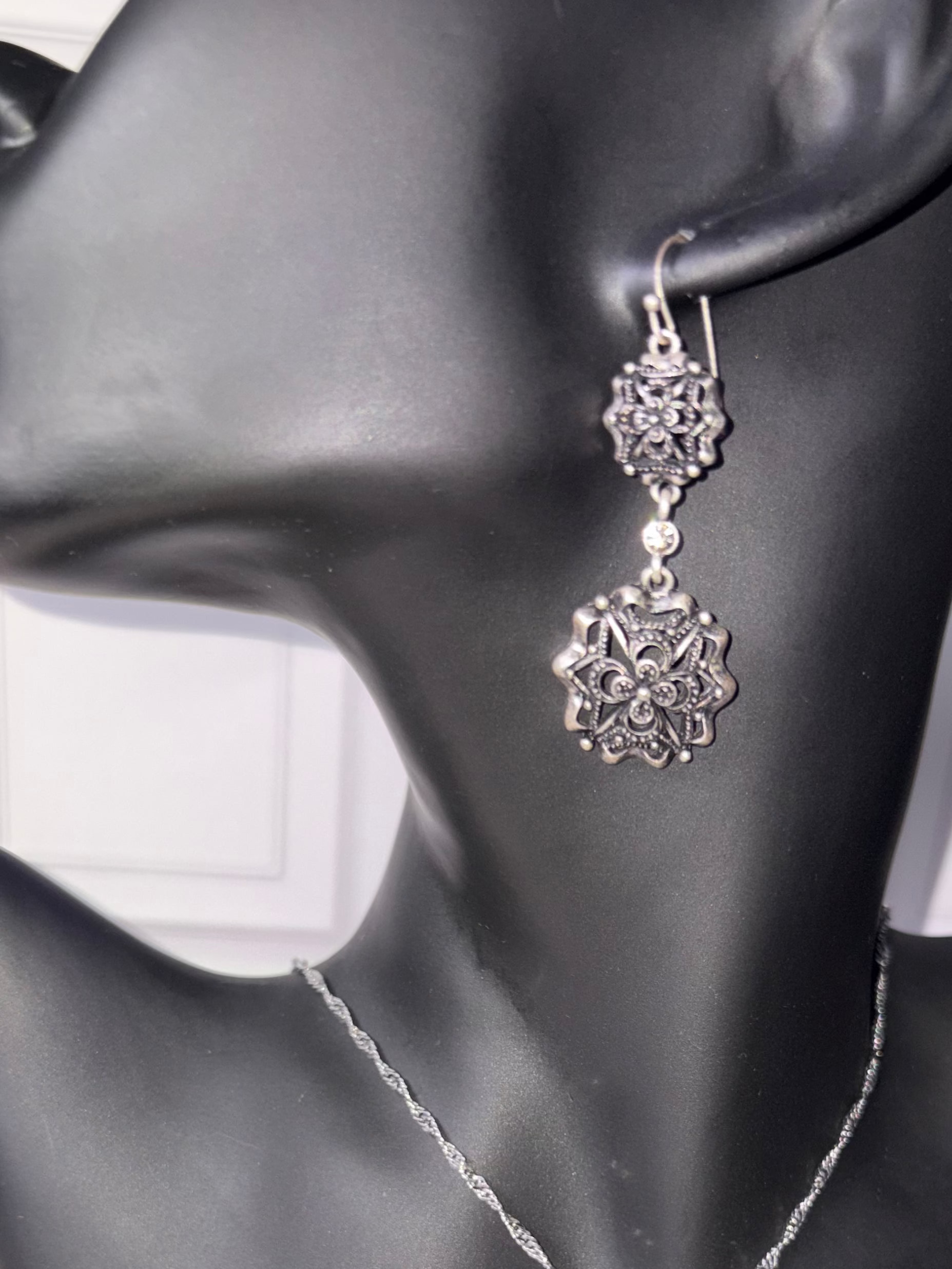 Dracula’s Muse Gothic Filigree Earrings