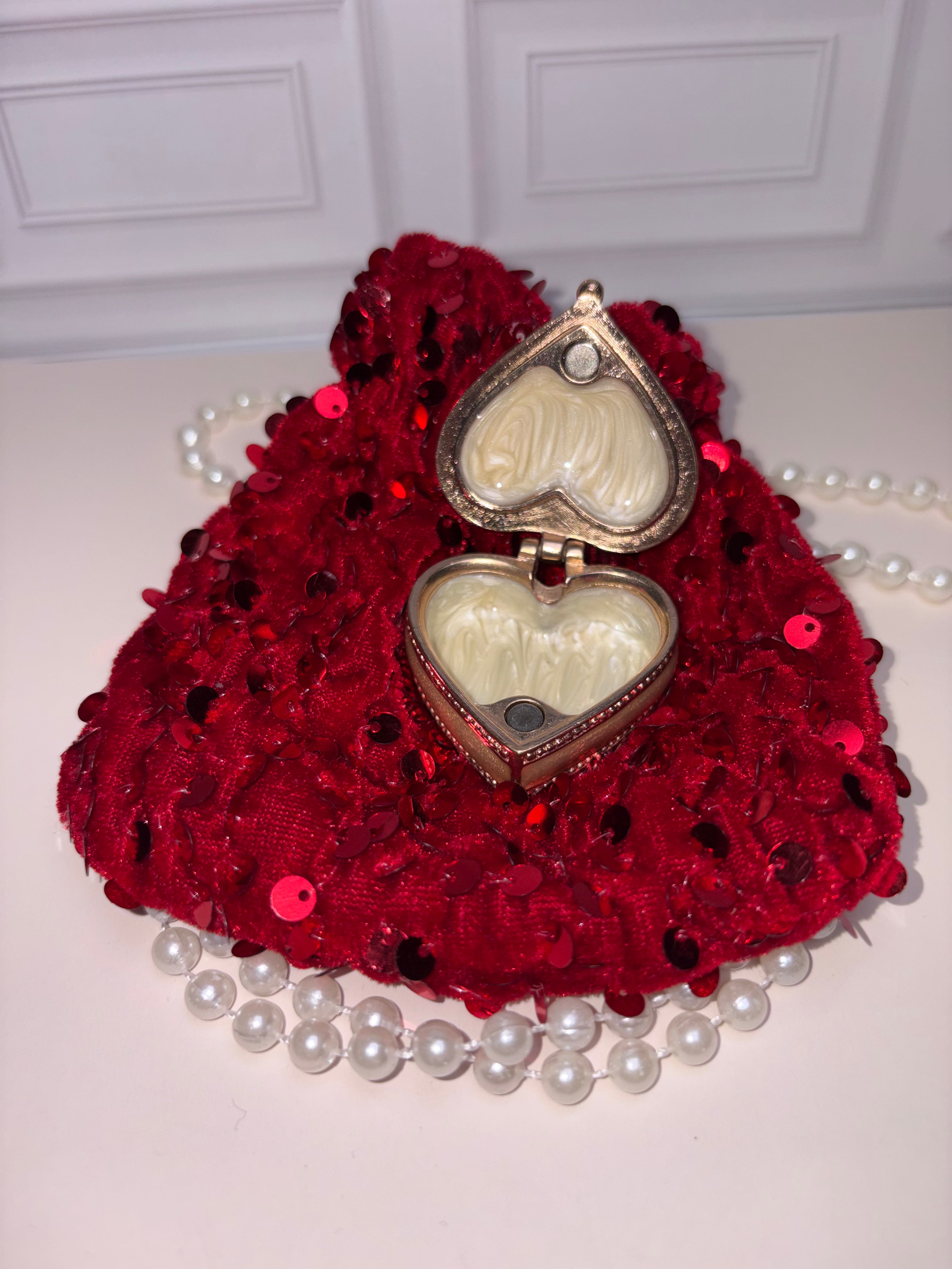 Vintage Heart Trinket Box