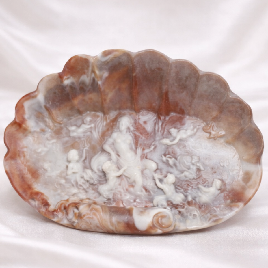 Goddess of the Sea vintage Incolay Jewelry dish