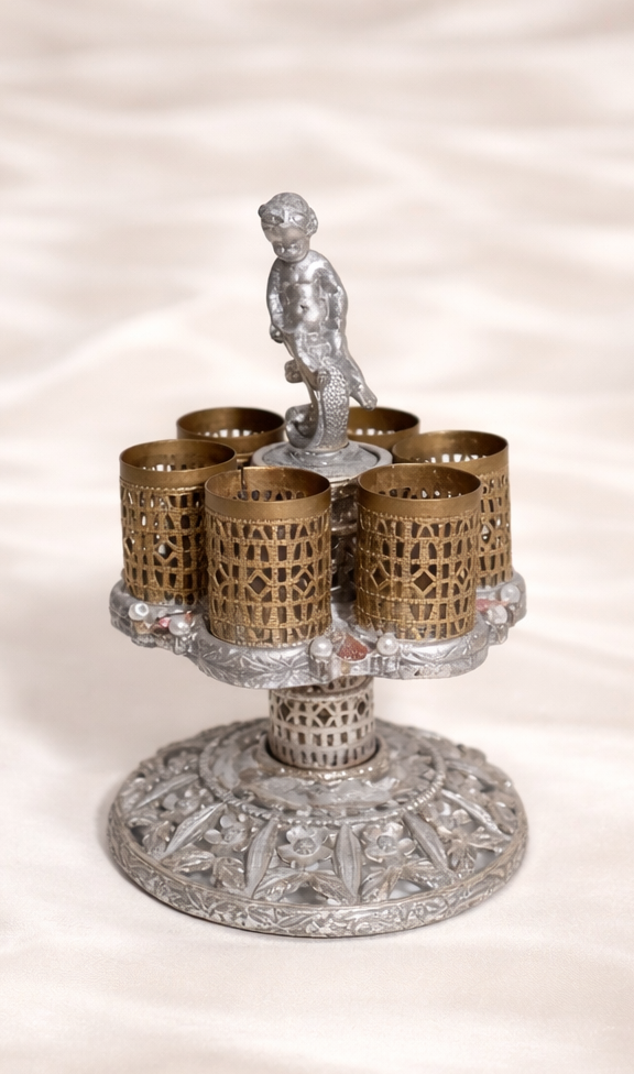 1930s Cherub Lipstick Holder Restored Vintage Vanity Decor