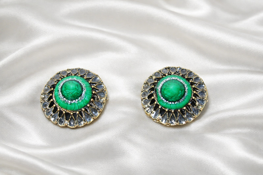 Vintage emerald city Green Statement earrings