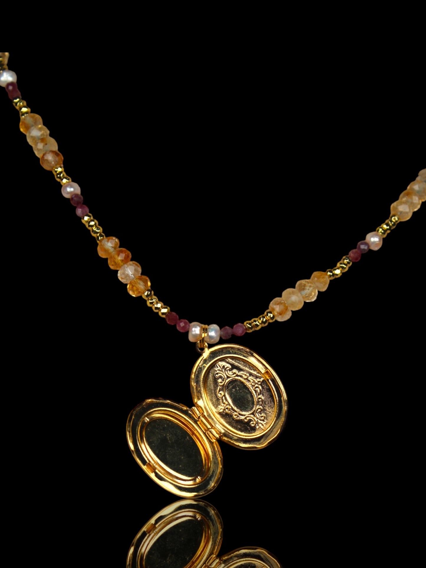 Golden Reverie Citrine Locket