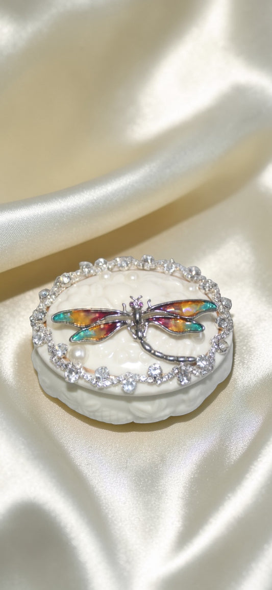 Enchanted Dragonfly Night Brooch Vintage Fairytale Accent
