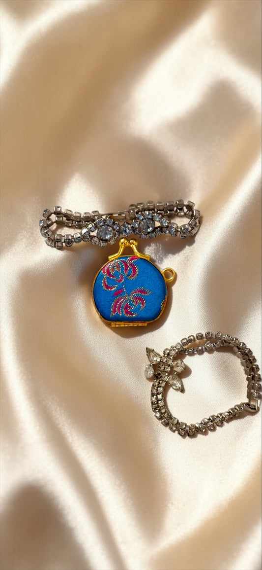 Blossom moiré Coin-Purse Mirror
