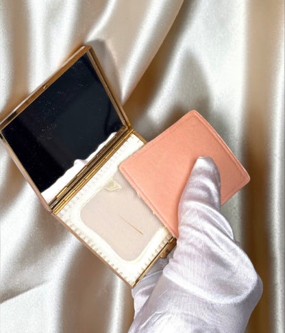 Unused 1950s Lucite Card holder and Power Compact set  (Mid-Century)